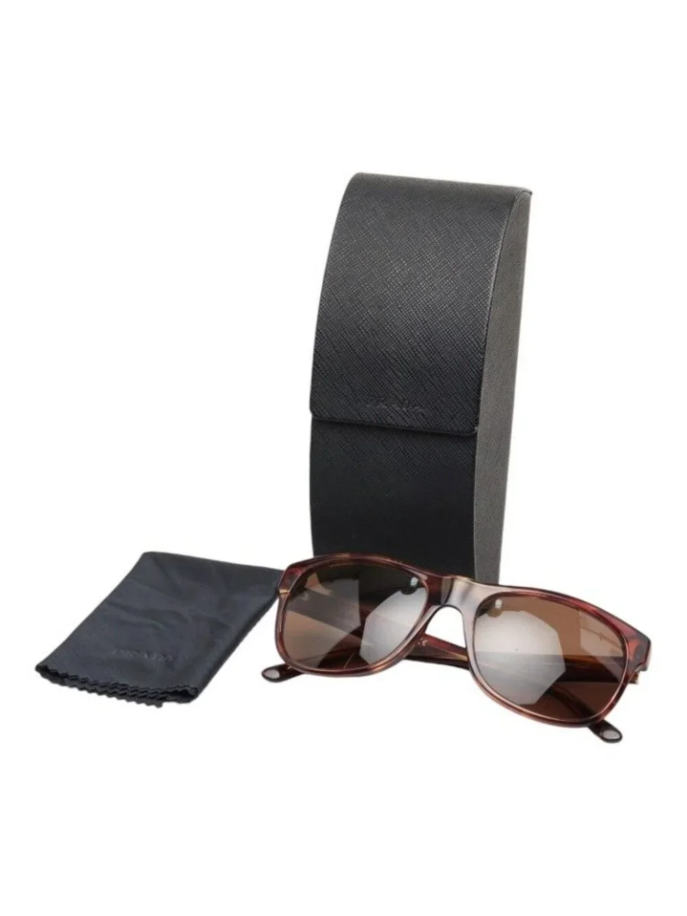 Prada Logo Wellington Sunglasses Brown Acetate Eyewear